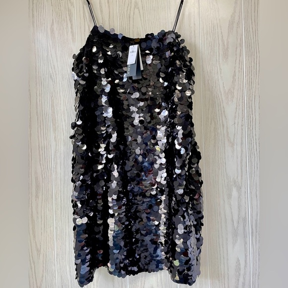 Banana Republic TEIA SEQUIN MINI DRESS X Size L Tall NWT - Picture 6 of 7
